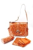 Laminated Buckle Bag - Posey Paisley Orange