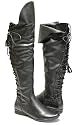 Pirate Thigh High Back Lace Boots