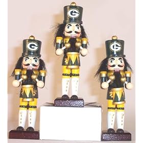 Green Bay Packers Nutcracker Ornaments 3pk NFL Football Fan Shop Sports Team Merchandise