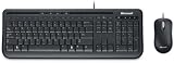 Microsoft - Wired Desktop 600 Black - Ensemble clavier Azerty/souris filaire optique - Touches multimédia - Noir