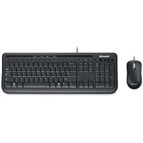 Microsoft - Wired Desktop 600 Black - Ensemble clavier Azerty/souris filaire optique - Touches multim�dia - Noir
