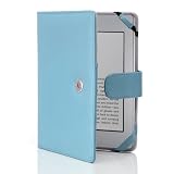 i-BLASON Premium Blue Leather (5 Colors Available) for Kindle Touch Leather Cover Amazon Kindle Touch 3G WiFi Case