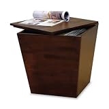 Antique Walnut Finish Cube Tapered Table
