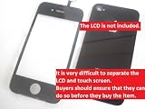 Apple iPhone 4s 4 s GSM AT&T ~ Black Touch Screen Digitizer Front Glass Faceplate Lens Part Panel Pad + Metal Frame + Full Plastic Glass Back Battery Cover Door Case Housing Fascia Plate Panel + Home Button ~ Mobile Phone Repair Parts Replacement