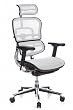 HJH Office/Buerostuhl24 652160 B�rostuhl / Chefsessel Ergohuman Netzstoff, wei�