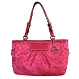 41bhoTv3BrL. SL160  COACH SIGNATURE PLEATED EAST WEST TOTE HANDBAG PEONY & PINK 14281