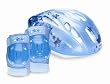 Bell Child Bicycle Helmet and Pads Value Pack (Blue Starburst)