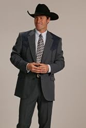 Circle S 'Boise' Western Sport Coat in Heather Navy