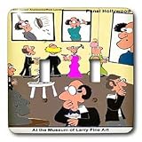 Londons Times Funny Panel Hollywood Cartoons - At The Museum Of Larry Fine Art - Light Switch Covers - double toggle switch