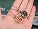 Fate Love Couple Necklace His and Hers Matching Pendants Necklace Set Stainless Steel Pendant Necklace with 20 Inch Link Chain Anniversary Gift (be my lover)