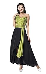 Chiffon Asymmetric Lace Cocktail One Shoulder Bandage Dress/Evening Dress/Prom Dress/Wedding Party Dress  With a Sash 