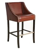 BEST Dublin British Tan Leather Barstool