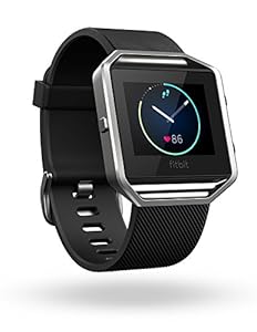 Fitbit Blaze Smart Fitness Watch, Black, Silver, Large