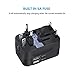 ELECLOVER 2.1A Universal All in One Worldwide Travel Power Plug Wall AC Adapter Charger with Dual USB Charging Ports for USA EU UK AUS
