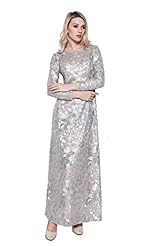 Long Sleeves Jeweled Prom Dress 