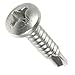 Fastenere Pan Head Self Drilling Tek Screws - #12 x 2 (25 Pack) Stainless Steel 410, Full Thread, Bright Plain Finish, Corrosion-Resistant, Self-Drilling, Easy to Install w/Phillips Drive Size #3