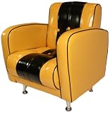 Mini Stingray S PVC Chair (Yellow and Black/Black Piping)