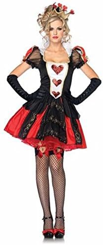 WOMENS SEXY QUEEN OF HEARTS ALICE IN WONDERLAND COSTUME HALLOWEEN FANCY DRESS