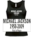 Comedy-shirts DIVERSE FARBEN - MICHAEL JACKSON 1958 - 2009 REST IN PEACEDamen Frauen Girly Tank Top Shirt