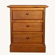 Handmade Furniture - 24" Classic 3 Drawer Teak Wood Dresser / Nightstand