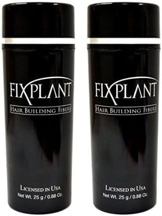 2 of FIXPLANT® Keratin Hair Fibers for Unisex, Net Wt. 25gm / 0.88 oz (Light Brown)