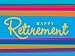 Retirement Stripes Invitations 8ct
