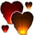 Glo-Lantern Valentine Heart 4-Pack Sky Lanterns