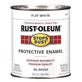 Rust-Oleum 7790502 Stops Rust, 32 oz. Quart, Flat White