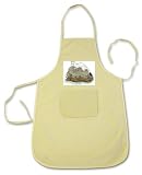 100% Cotton Apron with image: ferret, mammal, animal, rodent