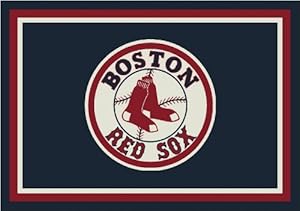 MLB Spirit Baseball Novelty Rug Size: 5'4 x 7'8, Team: Boston Red Sox