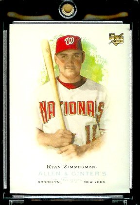 2006 Topps Allen & Ginter #264 Ryan Zimmerman Rookie Card Washington Nationals Baseball Card