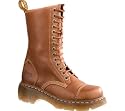 Dr. Martens Women's Club Miranda 14 Eye Mid Calf Zip Boot Leather Boots,Tan Grizzly,UK 7 M