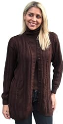 Handwoven Sweater - Cable Design in Chocolate (Custom Orders Available in Any...