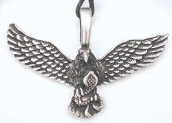 Don't Tread On Me Eagle Pewter Pendant Necklace