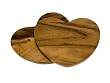 Wanted Bread Board Set Heart Acacia Wood