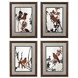 Set of 4 Walt Disney Sleeping Beauty Birds Print Wall Art