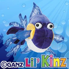 Lil'kinz Purple Goldfish + Webkinz Bookmark - New with Sealed Tag and Unused Code