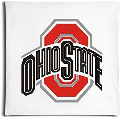 IGOG The Ohio State University Square Personality Customization Throw Pillow Pillowcase With Invisible Zipper Closure (White 18*18 Inch)