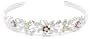 Sterling Silver Amethyst, Garnet and Peridot Flower Cuff Bracelet