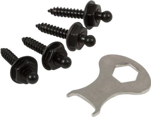 LOXX 59116 16mm Strap Lock Screw Set - Black Finish (2-Pair Screw Set with Multi-Tool)
