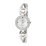 Golden Classic Women's 2147_Silv Elegant Eve Silver-Tone Circle Link Rhinestone Bracelet Watch