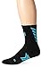 Under Armour Men's Undeniable Mid Crew Socks, Black/Island Blue, Medium