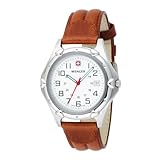 Wenger Men's 73110 Standard Issue XL White Dial Brown Leather Strap Watch