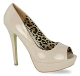 Womens Peep Toe Platform Court Shoe Ladies Classic High Heel Stiletto Size 3 4 5 6 7 8