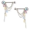 Mspiercing Nipple Ring With Dangles
