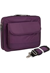 17 inch Purple Notebook Laptop Shoulder Messenger Bag / Carry on Briefcase
