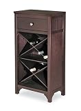 FTS - Wine Cabinet with -1- Drawer, Contemporary criss cross design for storage 136-220-14