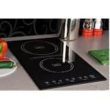 Buy 12 Induction Cooktop with 2 Cooking Zones 8 Power Levels Automatic Pan Detection...