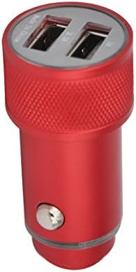 FruitFans 2.1A Dual USB Super Fast Car Charger, 2 Port Intelligent Output for Charging Apple and Android Devices (Red)