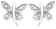 10k White Gold Dragonfly Diamond Earrings (.01 cttw, I-J Color, I2-I3 Clarity)